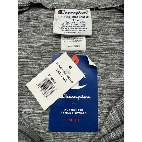 Oklahoma State University Cowboys Champion 1/4 Zip XXL Heather Gray Pullover NWT - Picture 3 of 5